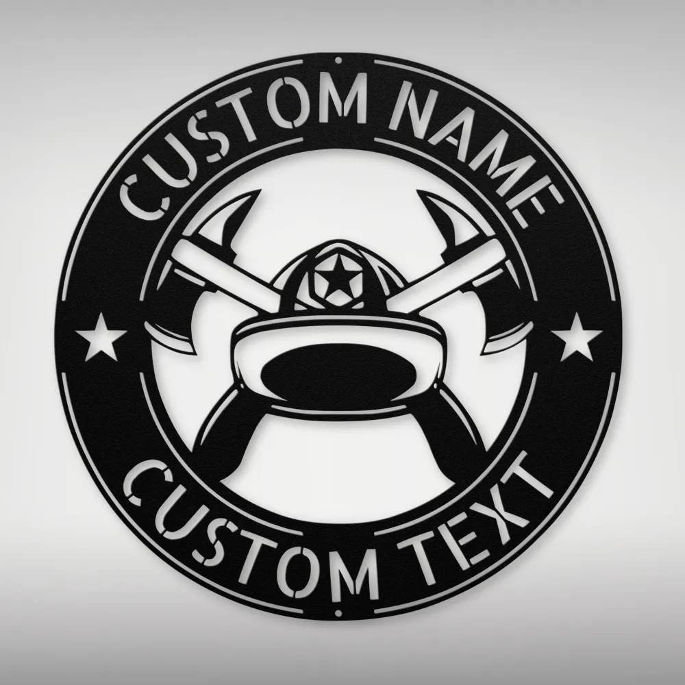 Personalized Firefighter Metal Sign